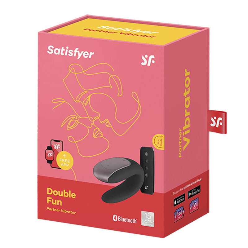 SATISFYER - VIBROMASSEUR COUPLE DOUBLE FUN NOIR