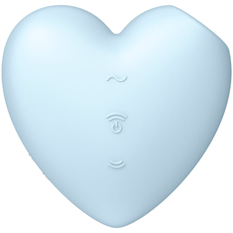 SATISFYER - CUTIE HEART STIMULATEUR CLITORIDIEN PULSE D'AIR BLEU