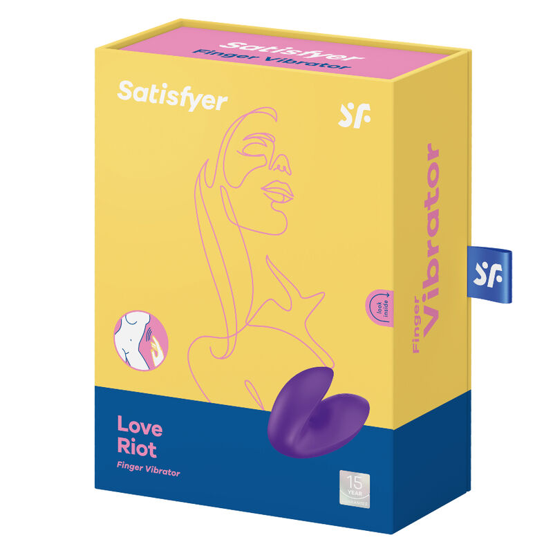 SATISFYER - VIBROMASSEUR DOIGTS LOVE RIOT VIOLET | STIMULATEUR CLITORIDIEN