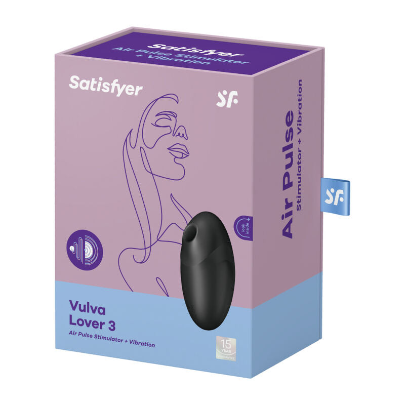 SATISFYER - STIMULATEUR CLITORIDIEN VULVA LOVER 3 NOIR