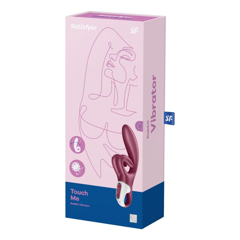 SATISFYER - VIBROMASSEUR RABBIT TOUCH ME ROUGE
