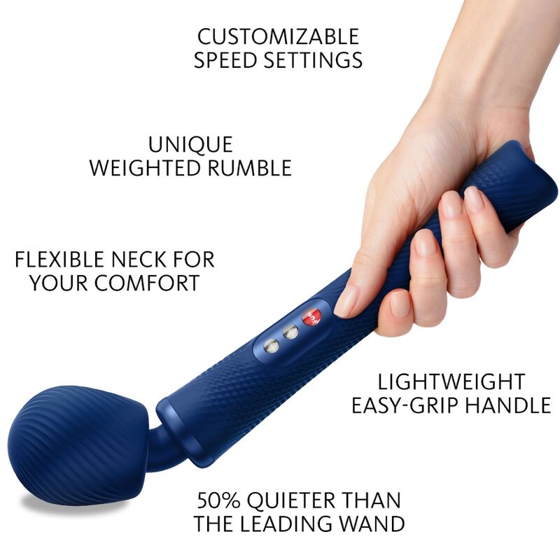 FUN FACTORY - VIM VIBROMASSEUR RUMBLE VIBRANTE RECHARGEABLE EN SILICONE BLEU MINUIT
