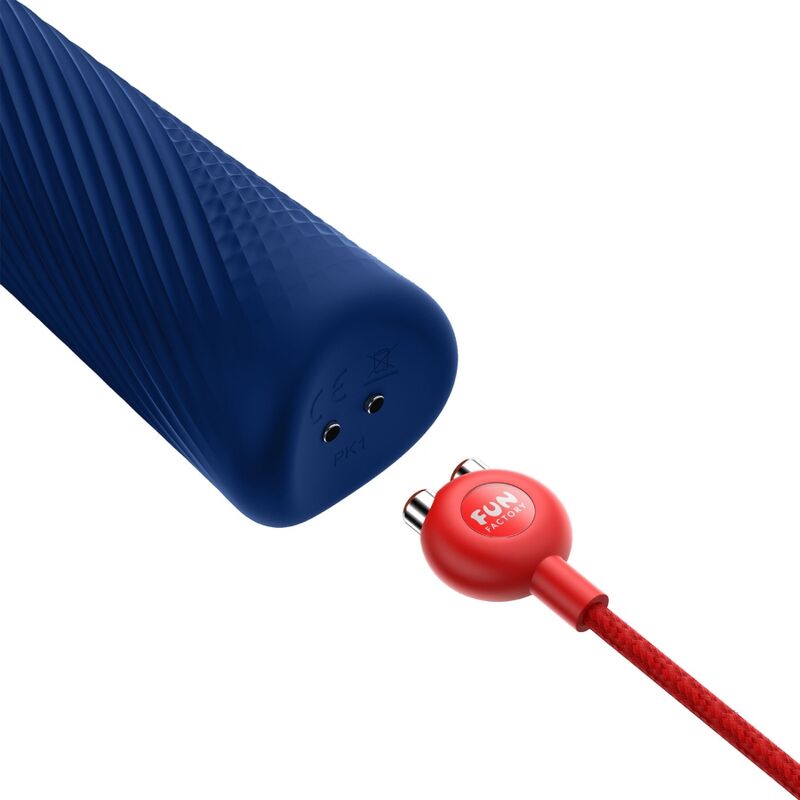 FUN FACTORY - VIM VIBROMASSEUR RUMBLE VIBRANTE RECHARGEABLE EN SILICONE BLEU MINUIT