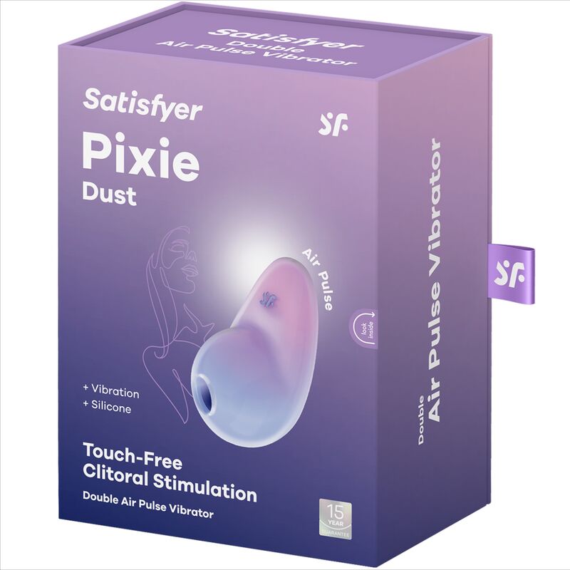 SATISFYER - STIMULATEUR CLITORIDIEN PIXIE DUST LILAS AIR PLUSE