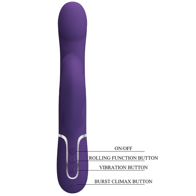 PRETTY LOVE - ZALIN PERLES VIBROMASSEUR RABBIT 4 EN 1 VIOLET