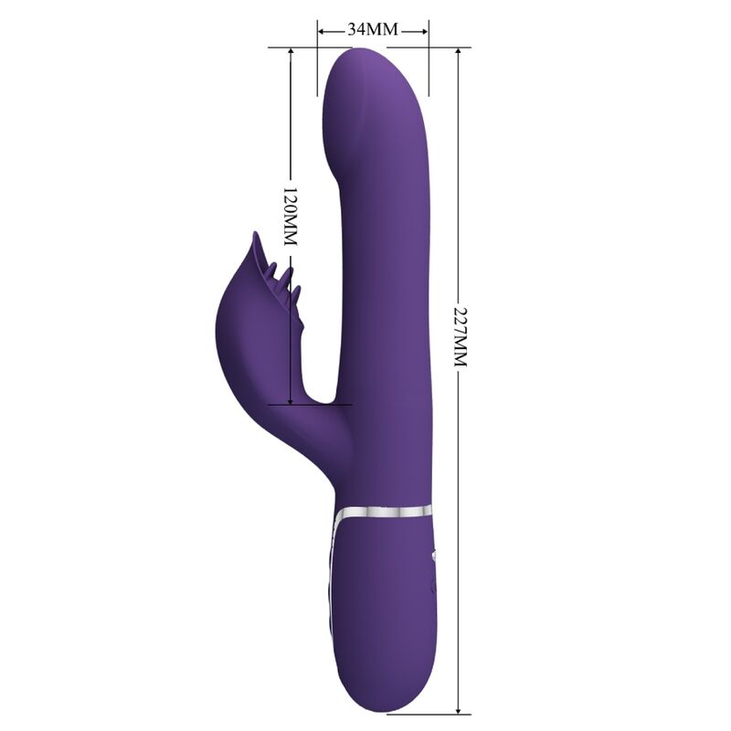 PRETTY LOVE - ZALIN PERLES VIBROMASSEUR RABBIT 4 EN 1 VIOLET