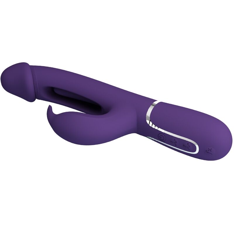 PRETTY LOVE - VIBROMASSEUR RABBIT 3 EN 1 KAMPAS AVEC LANGUE VIOLET