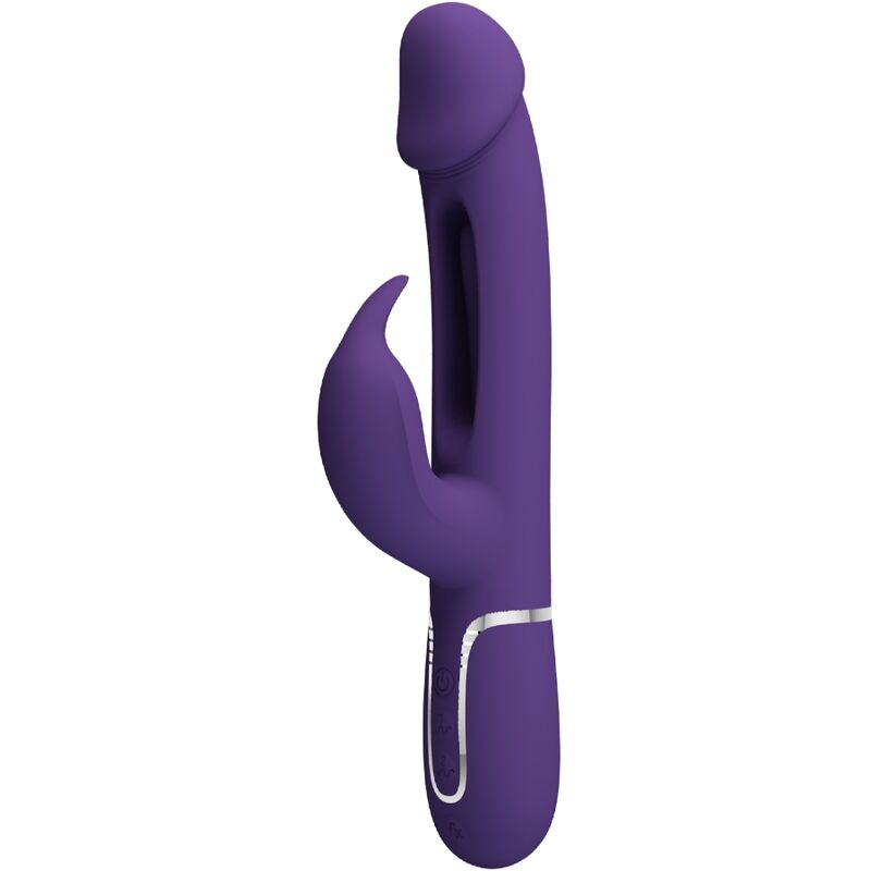 PRETTY LOVE - VIBROMASSEUR RABBIT 3 EN 1 KAMPAS AVEC LANGUE VIOLET