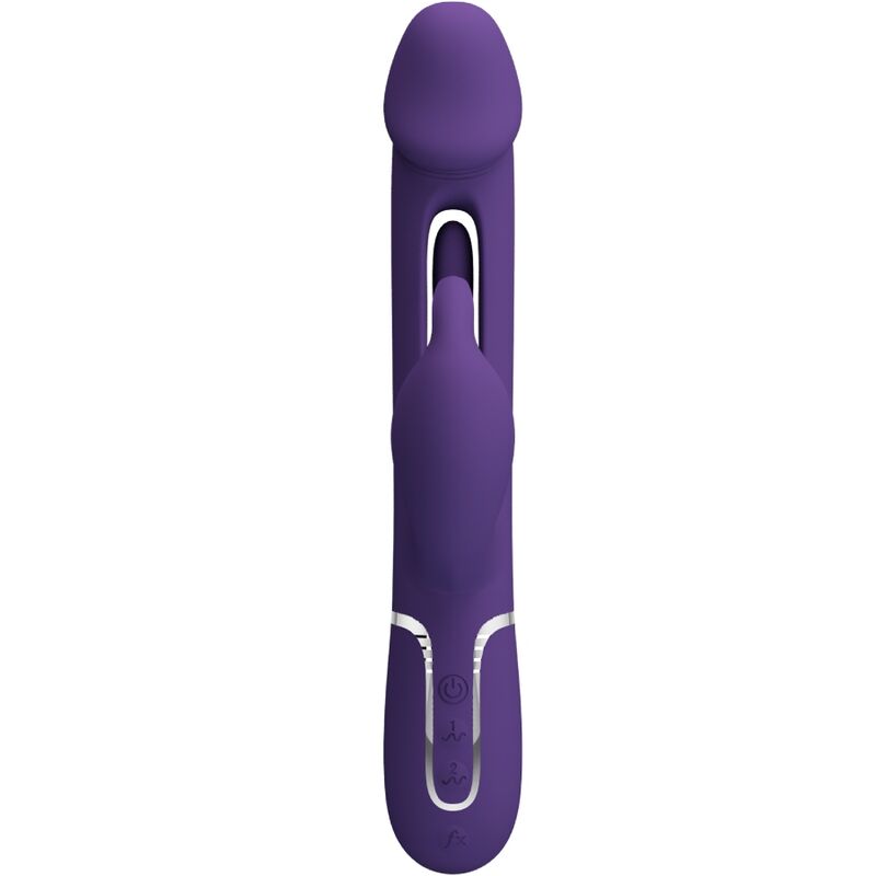 PRETTY LOVE - VIBROMASSEUR RABBIT 3 EN 1 KAMPAS AVEC LANGUE VIOLET