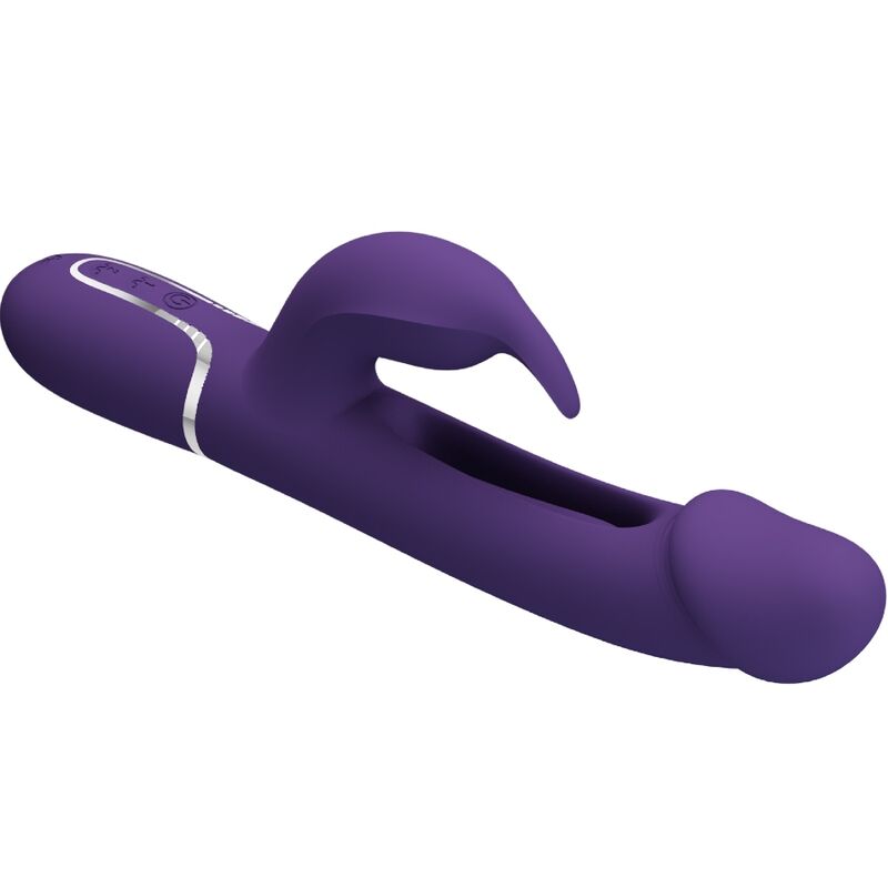 PRETTY LOVE - VIBROMASSEUR RABBIT 3 EN 1 KAMPAS AVEC LANGUE VIOLET