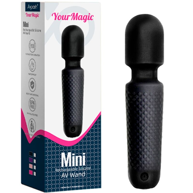 ARMONY - YOUR MAGIC MASSEUR & VIBROMASSEUR RECHARGEABLE 10 VIBRATIONS BAGUETTE DOTS NOIR