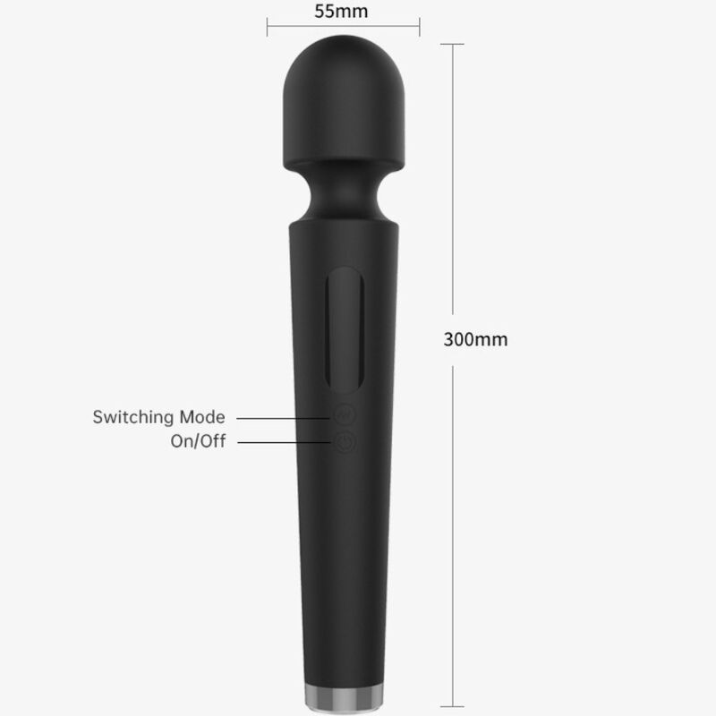 ARMONY - X POWER GRAND MASSAGE & VIBROMASSEUR 7 VIBRATIONS NOIR