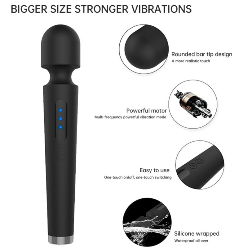 ARMONY - X POWER GRAND MASSAGE & VIBROMASSEUR 7 VIBRATIONS NOIR