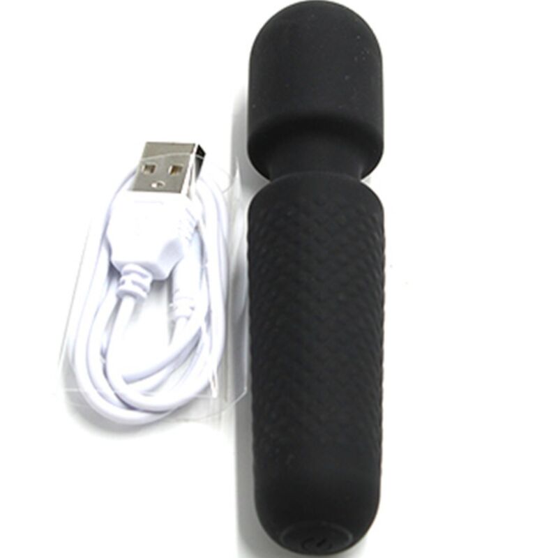 ARMONY - YOUR MAGIC MASSEUR & VIBROMASSEUR RECHARGEABLE 10 VIBRATIONS BAGUETTE DOTS NOIR