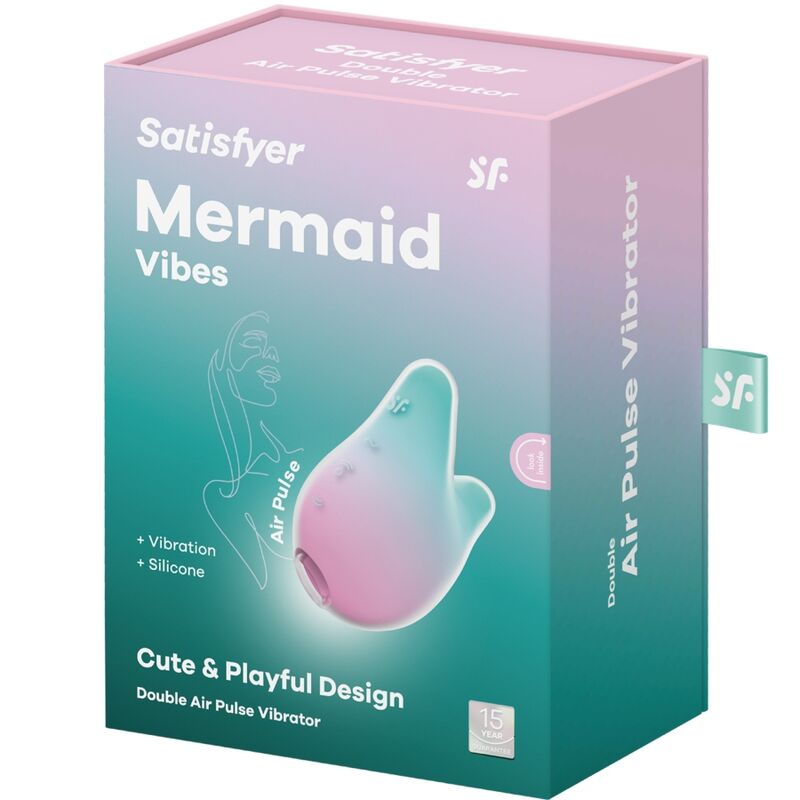 SATISFYER - MERMAID VIBES STIMULATEUR CLITORIDIEN MENTHE ET ROSE
