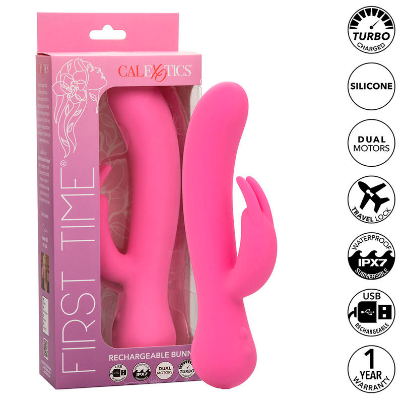 CALEXOTICS - FIRST TIME VIBROMASSEUR RABBIT RECHARGEABLE ROSE
