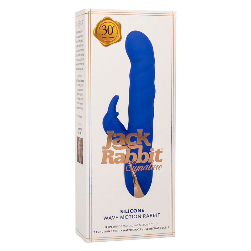 CALEXOTICS - JACK VIBROMASSEUR RABBIT WAVE MOTION BLEU