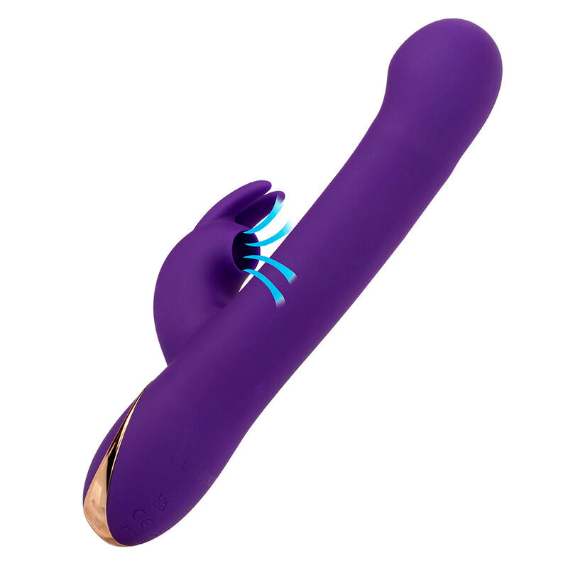 CALEXOTICS - JACK RABBIT VIBROMASSEUR ET STIMULATEUR 7 NIVEAUX DE VIBRATION ET ONDES STIMULANTES BLEU