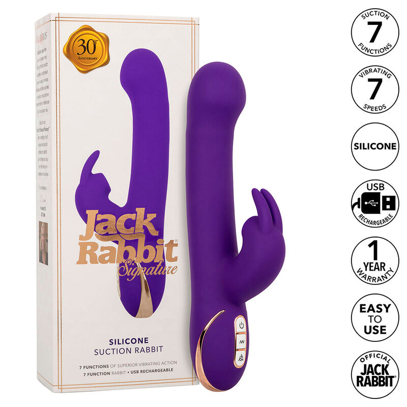 CALEXOTICS - JACK RABBIT VIBROMASSEUR ET STIMULATEUR 7 NIVEAUX DE VIBRATION ET ONDES STIMULANTES BLEU