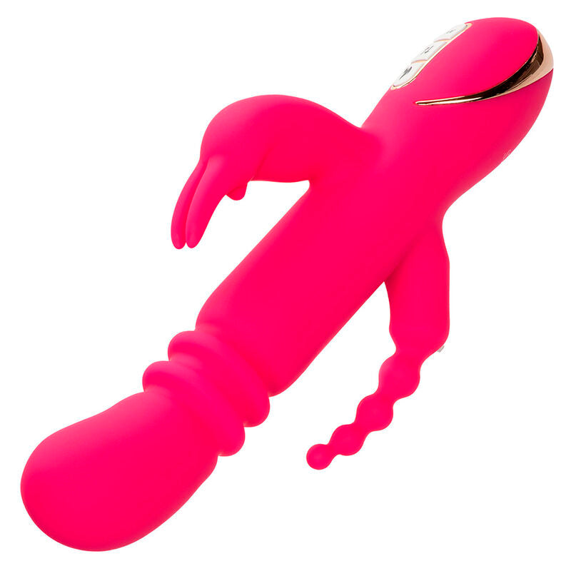 CALEXOTICS - JACK FANTASY TRIPLE VIBROMASSEUR RABBIT CHAUFFANT ROSE