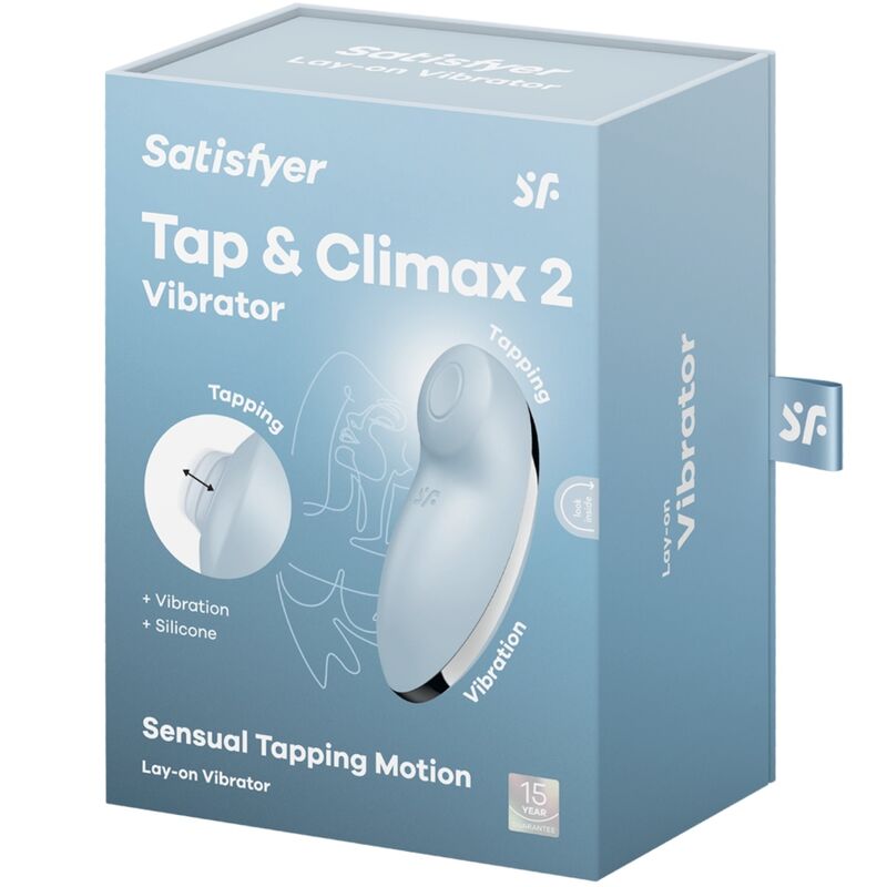 SATISFYER - TAP & CLIMAX 2 STIMULATEUR CLITORIDIEN BLEU