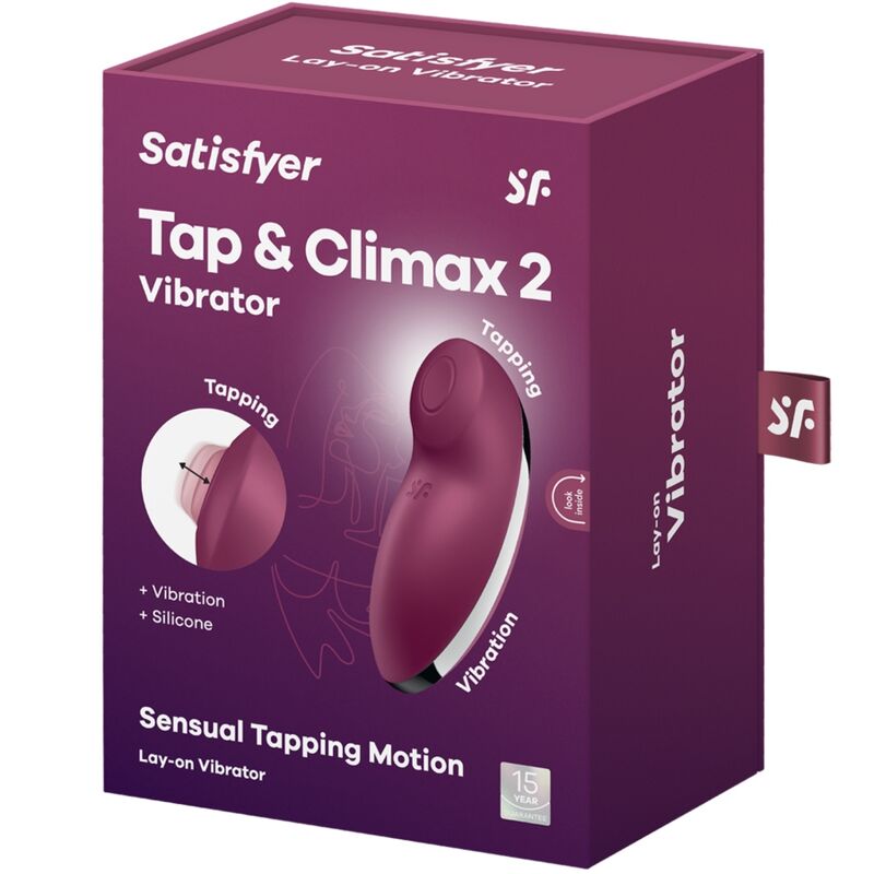 SATISFYER - TAP & CLIMAX 2 STIMULATEUR CLITORIDIEN ROUGE