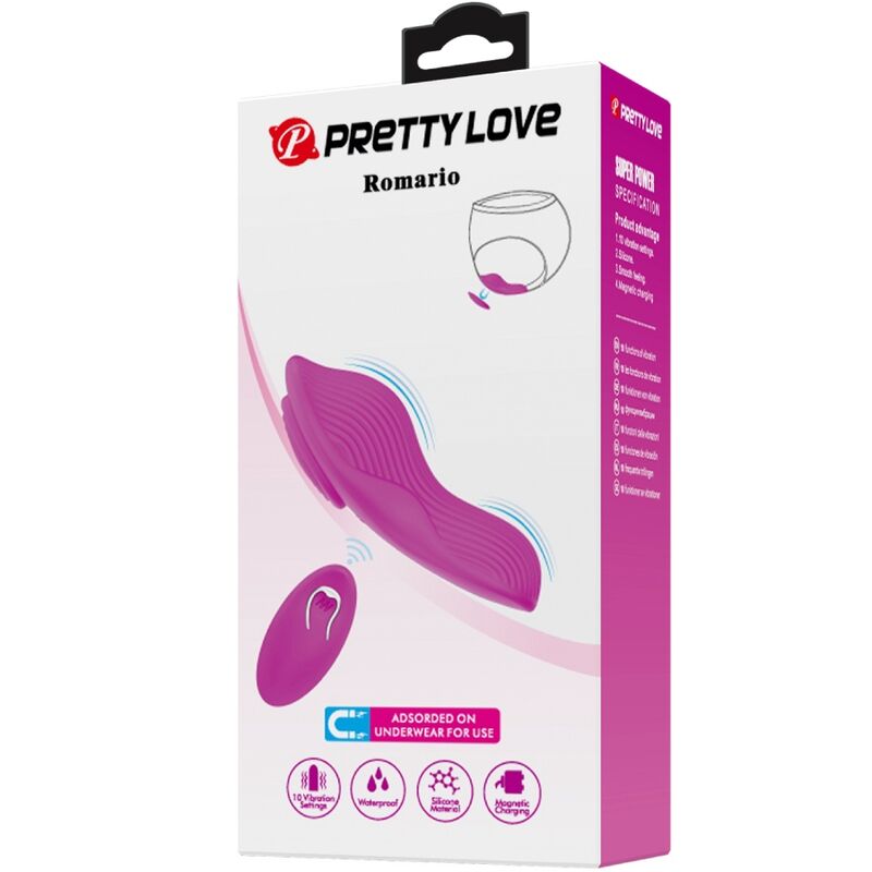 PRETTY LOVE - ROMARIO VIBROMASSEUR À LAY-ON TÉLÉCOMMANDE ROSE