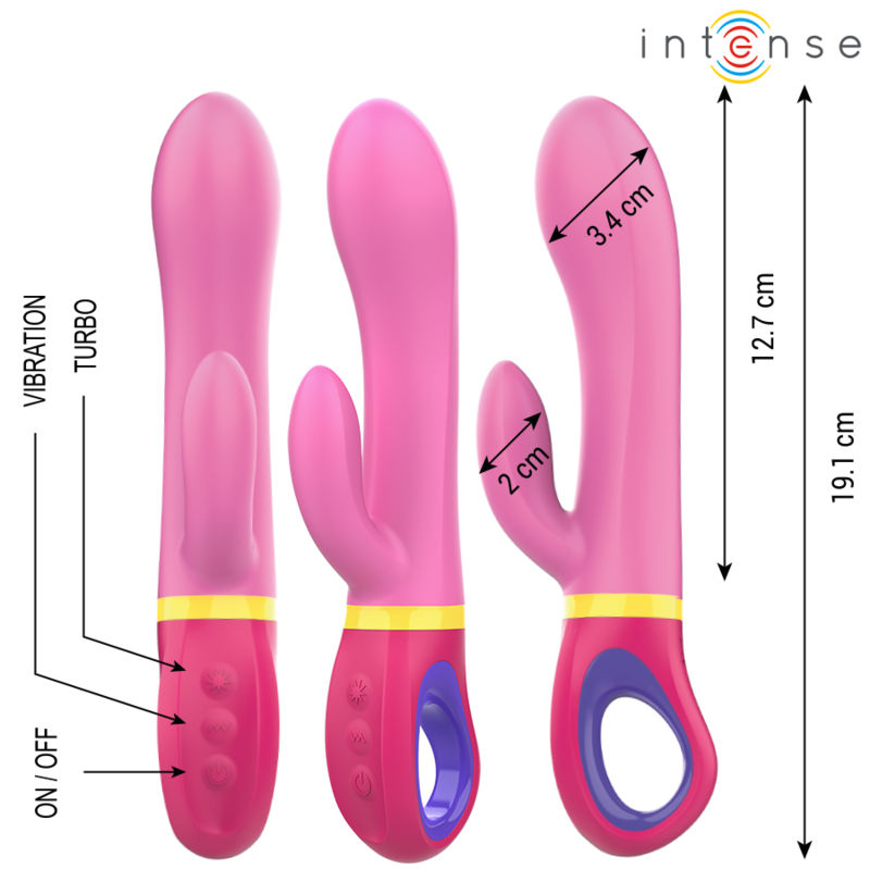 INTENSE - VIBROMASSEUR RABBIT ROSE DAPHNE