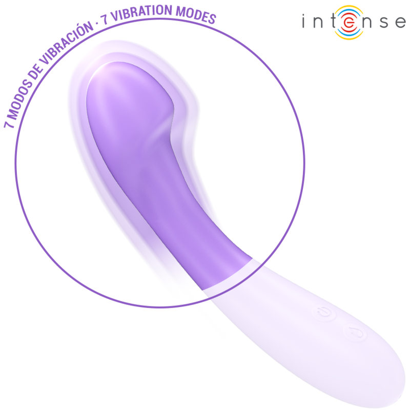 INTENSE - BECKY VIBROMASSEUR 19 CM CHAUFFANT 7 VIBRATIONS VIOLET