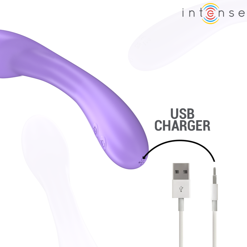 INTENSE - BECKY VIBROMASSEUR 19 CM CHAUFFANT 7 VIBRATIONS VIOLET