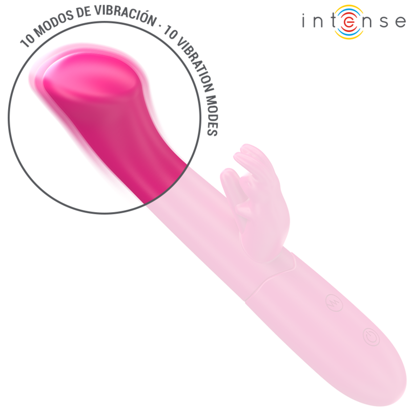 INTENSE - JULIETA VIBROMASSEUR RABBIT 18,6 CM 10 VIBRATIONS ROSE