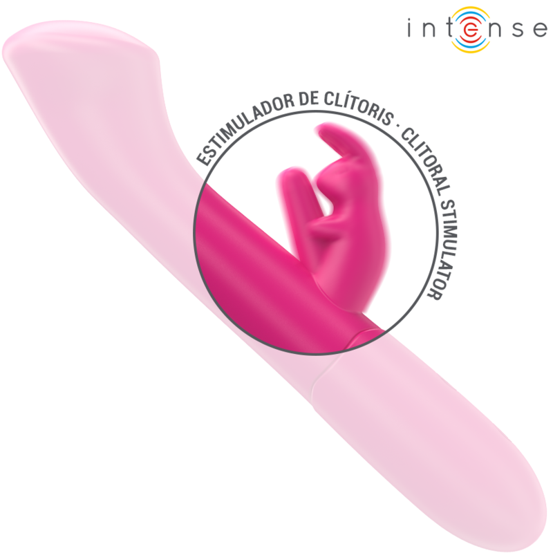 INTENSE - JULIETA VIBROMASSEUR RABBIT 18,6 CM 10 VIBRATIONS ROSE