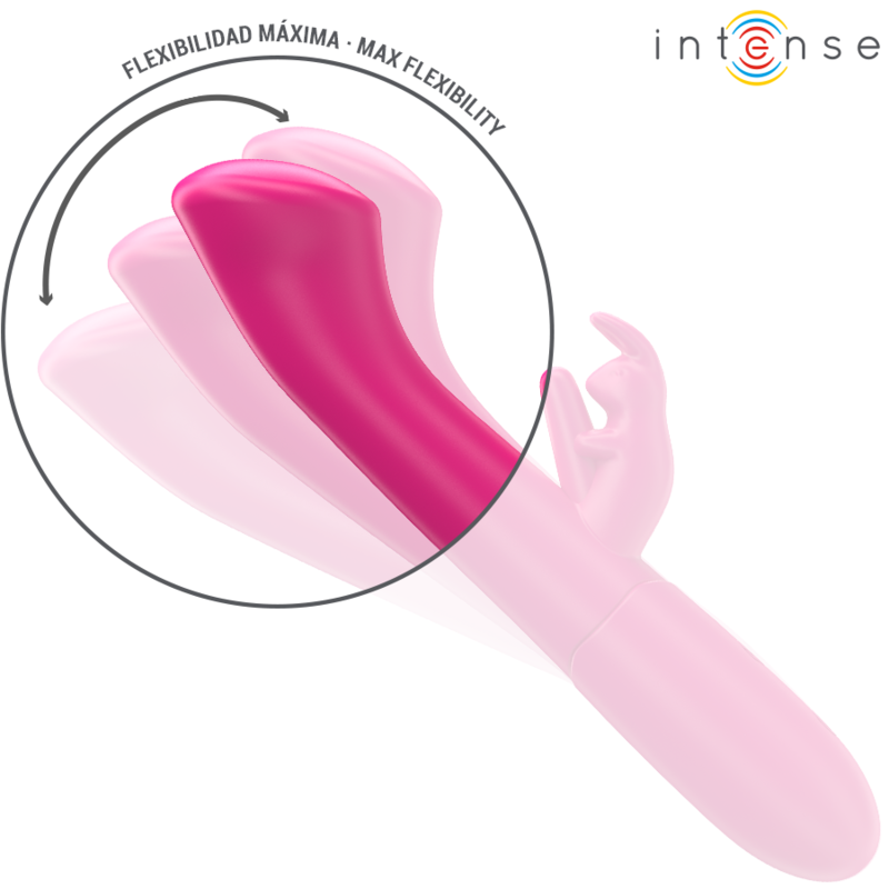 INTENSE - JULIETA VIBROMASSEUR RABBIT 18,6 CM 10 VIBRATIONS ROSE