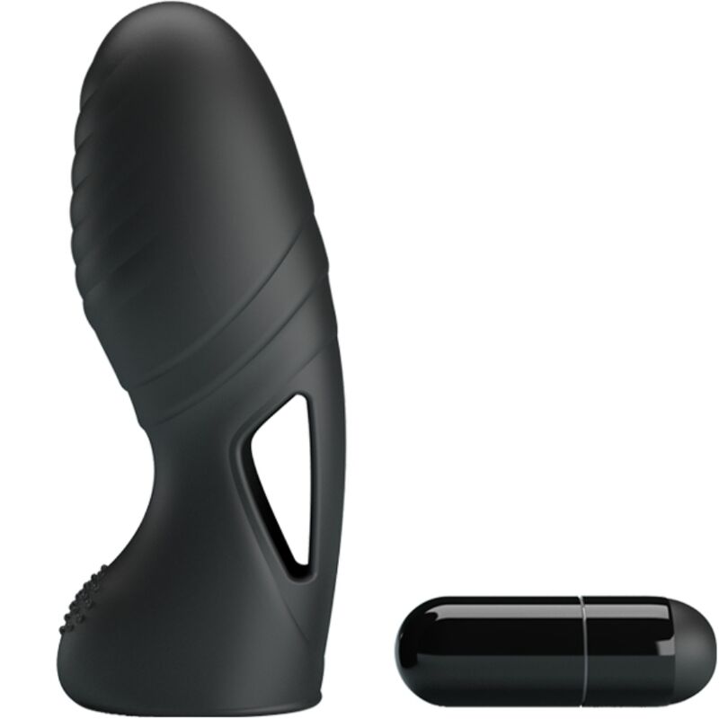 PRETTY LOVE - ALAN VIBROMASSEUR DE DOIGTS EN SILICONE NOIR