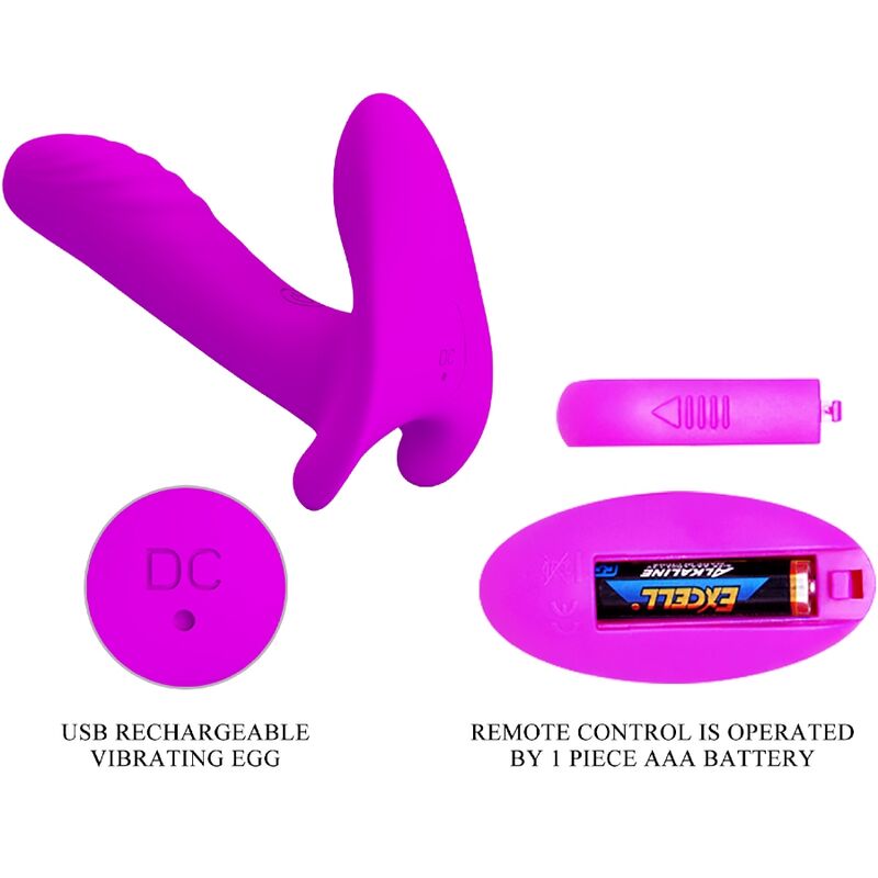 PRETTY LOVE - VIBROMASSEUR 12 VIBRATIONS TÉLÉCOMMANDE VIOLET