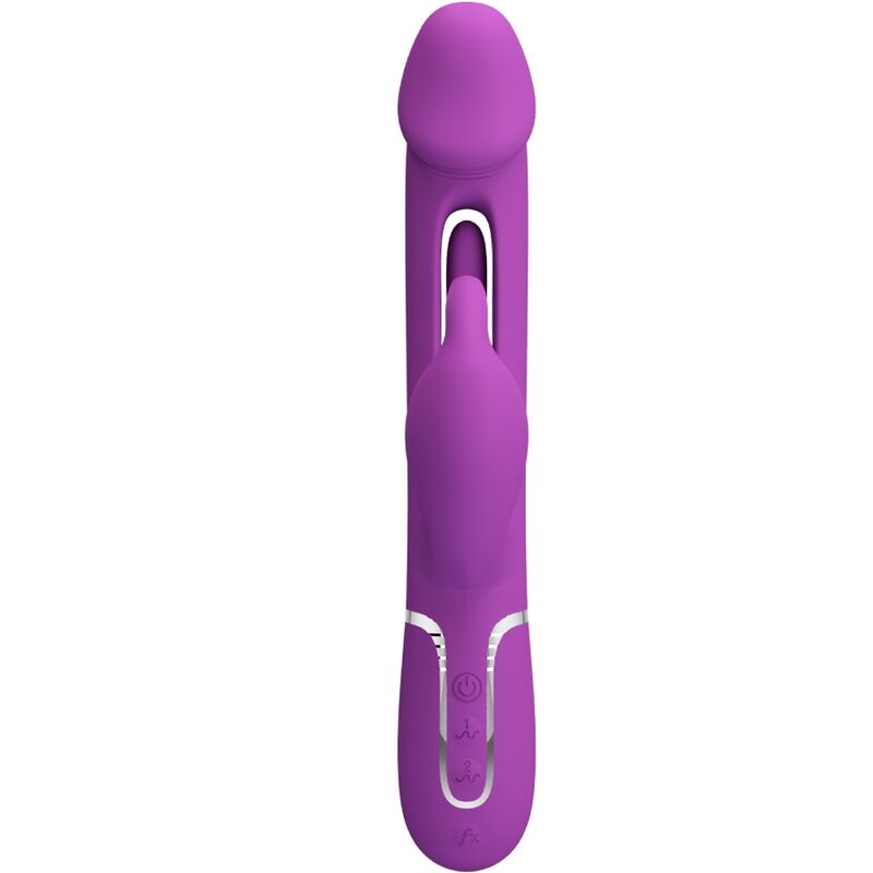PRETTY LOVE - KAMPAS VIBROMASSEUR RABBIT MULTIFONCTION 3 EN 1 VIOLET