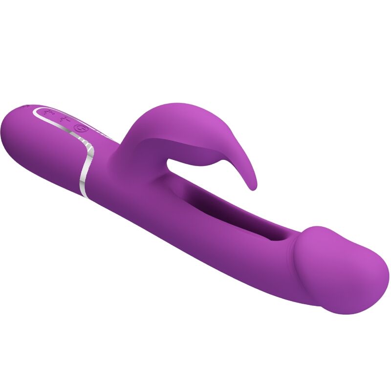 PRETTY LOVE - KAMPAS VIBROMASSEUR RABBIT MULTIFONCTION 3 EN 1 VIOLET