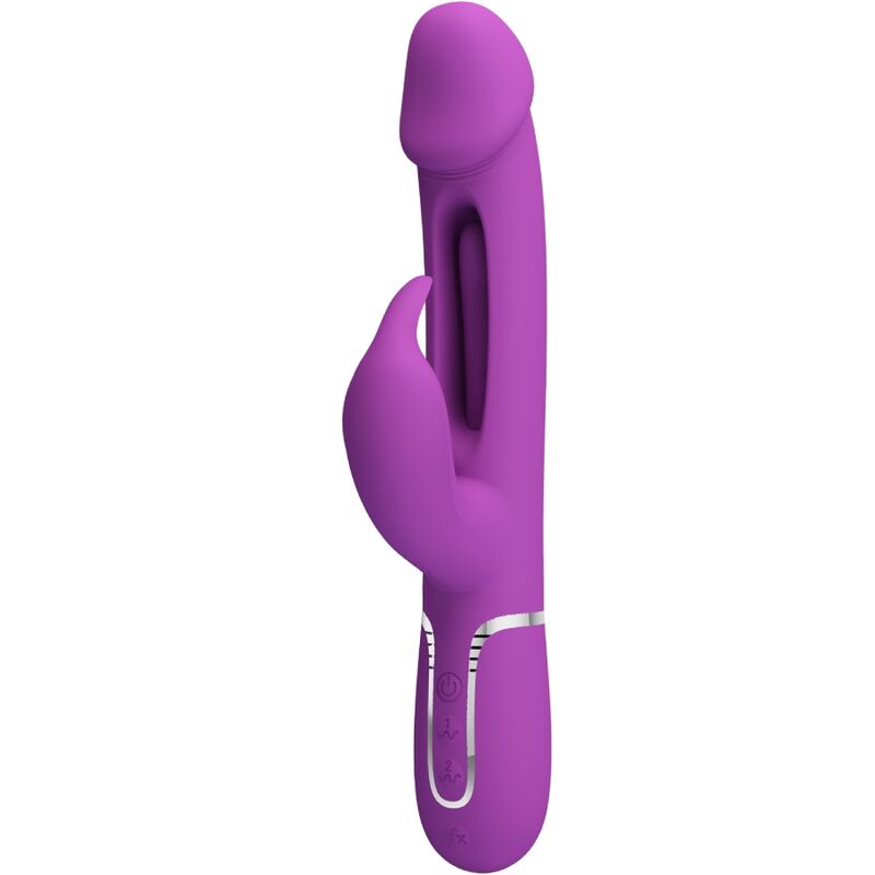 PRETTY LOVE - KAMPAS VIBROMASSEUR RABBIT MULTIFONCTION 3 EN 1 VIOLET