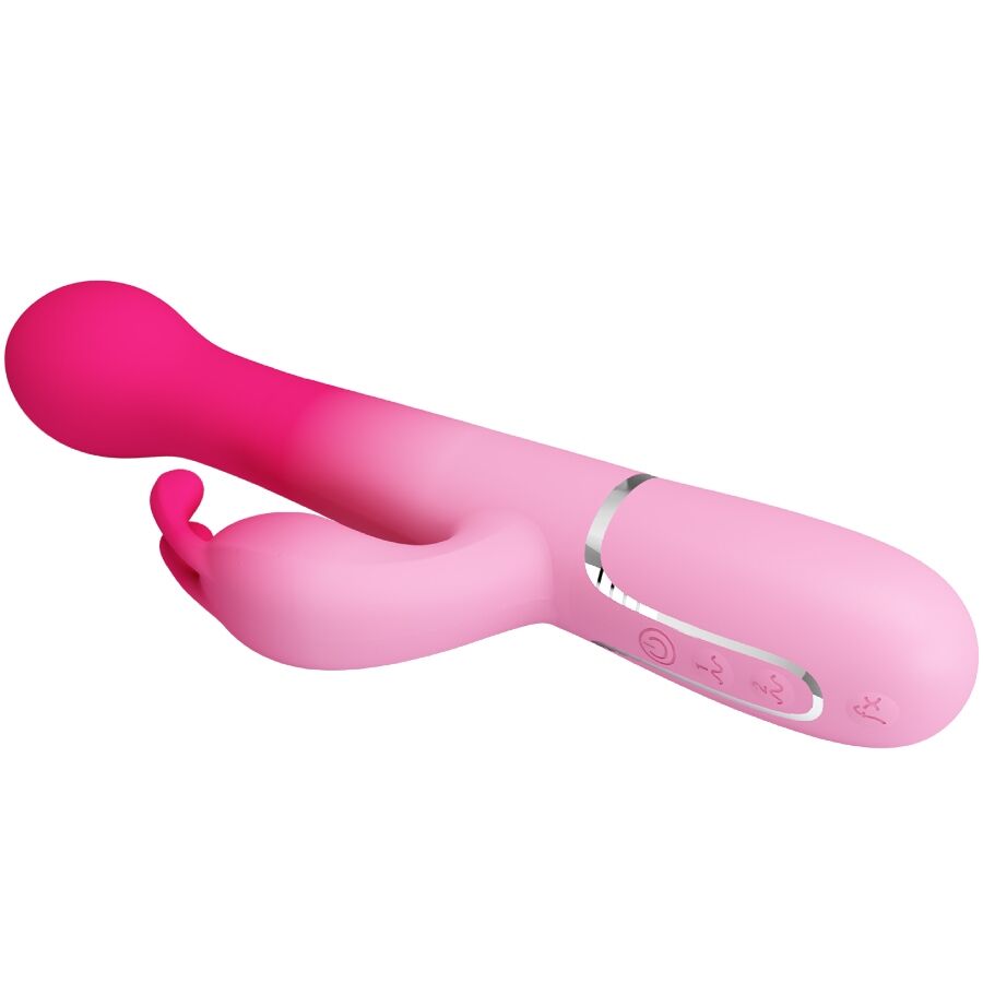 PRETTY LOVE - VIBROMASSEUR RABBIT MULTIFONCTION 3 EN 1 DEJON ROSE