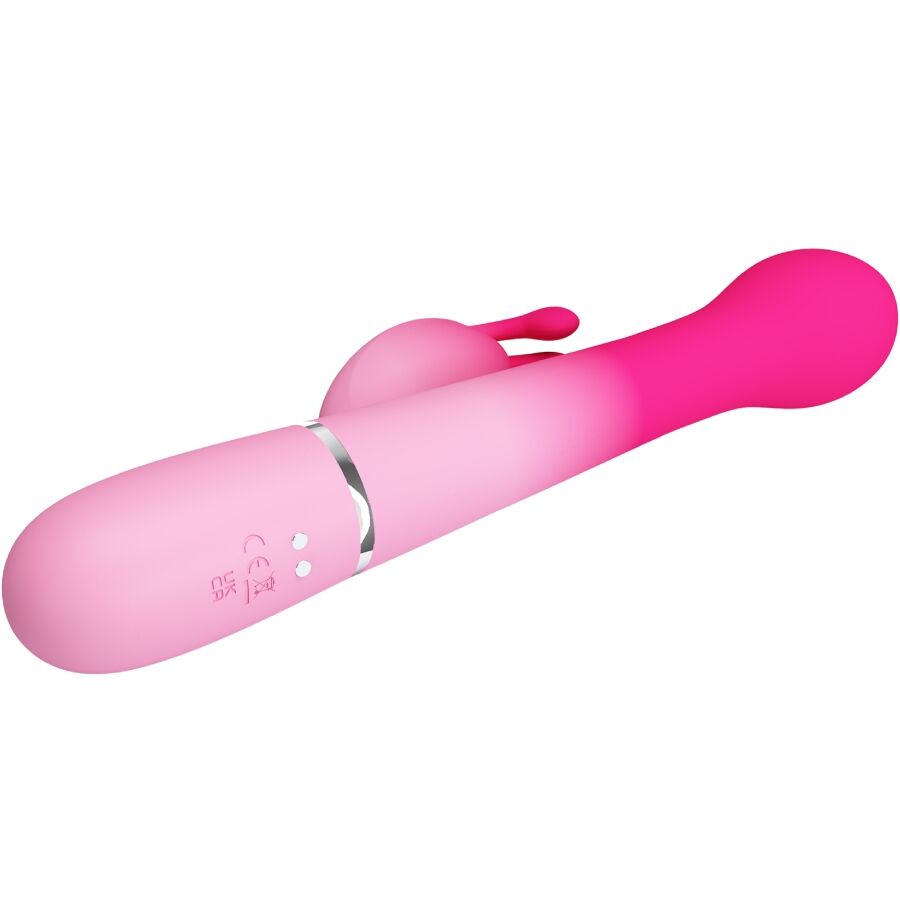 PRETTY LOVE - VIBROMASSEUR RABBIT MULTIFONCTION 3 EN 1 DEJON ROSE