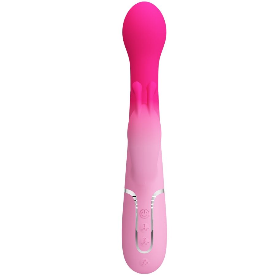 PRETTY LOVE - VIBROMASSEUR RABBIT MULTIFONCTION 3 EN 1 DEJON ROSE