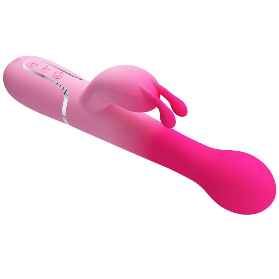 PRETTY LOVE - VIBROMASSEUR RABBIT MULTIFONCTION 3 EN 1 DEJON ROSE
