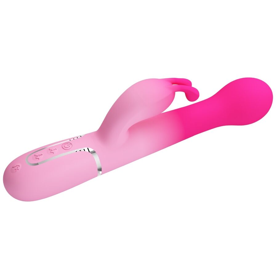 PRETTY LOVE - VIBROMASSEUR RABBIT MULTIFONCTION 3 EN 1 DEJON ROSE