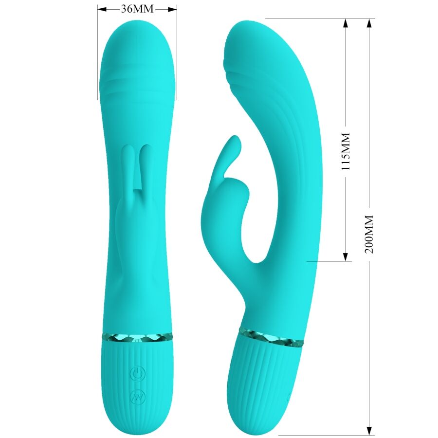 PRETTY LOVE - VIBROMASSEUR RABBIT SCOCCO TURQUOISE
