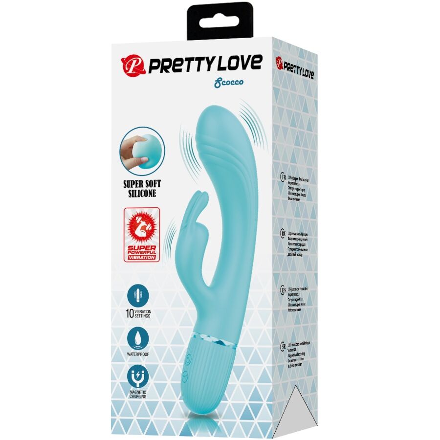PRETTY LOVE - VIBROMASSEUR RABBIT SCOCCO TURQUOISE