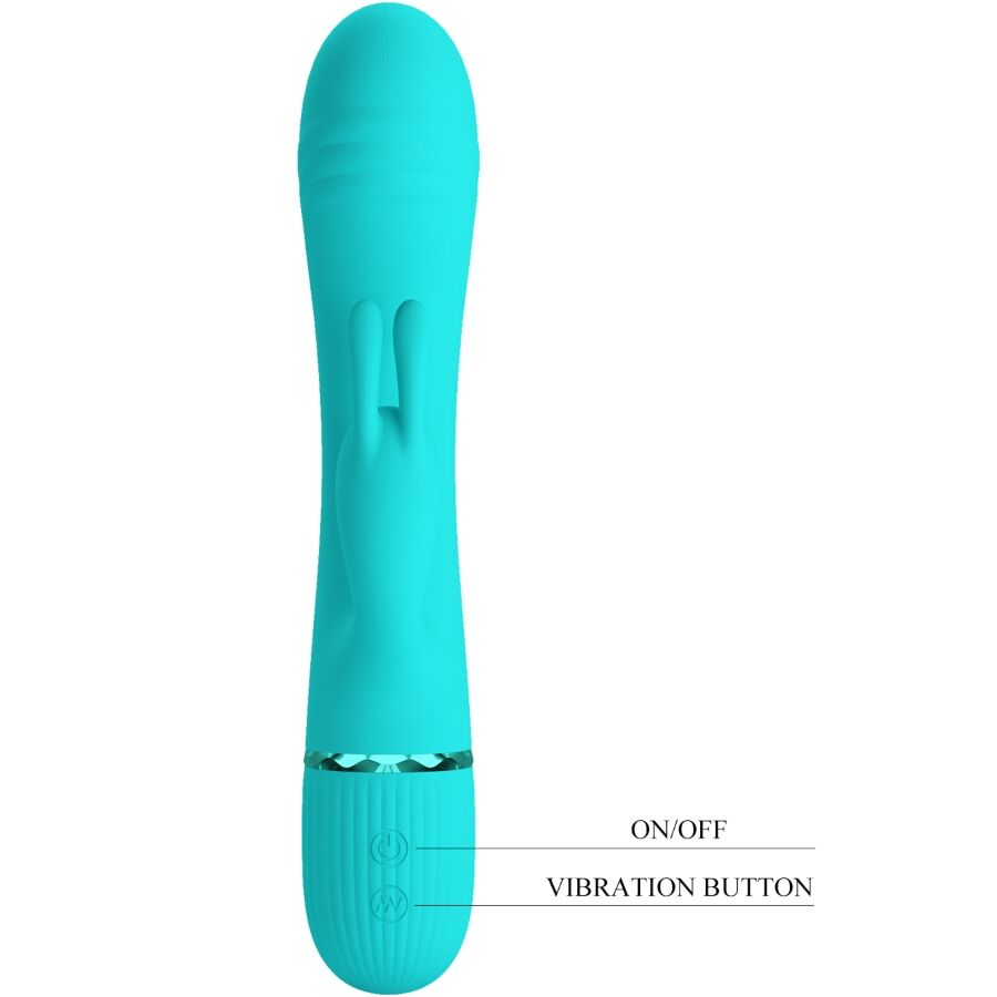 PRETTY LOVE - VIBROMASSEUR RABBIT SCOCCO TURQUOISE