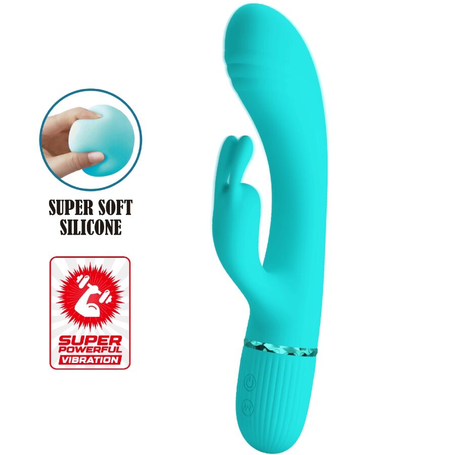 PRETTY LOVE - VIBROMASSEUR RABBIT SCOCCO TURQUOISE