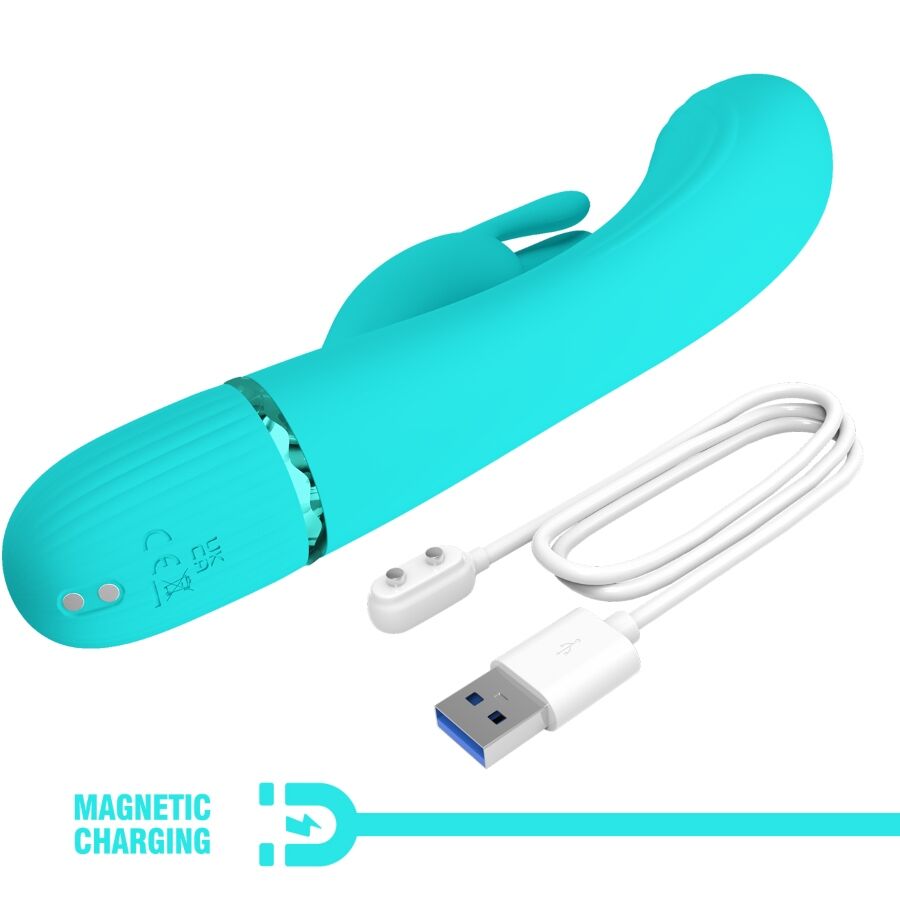 PRETTY LOVE - VIBROMASSEUR RABBIT SCOCCO TURQUOISE