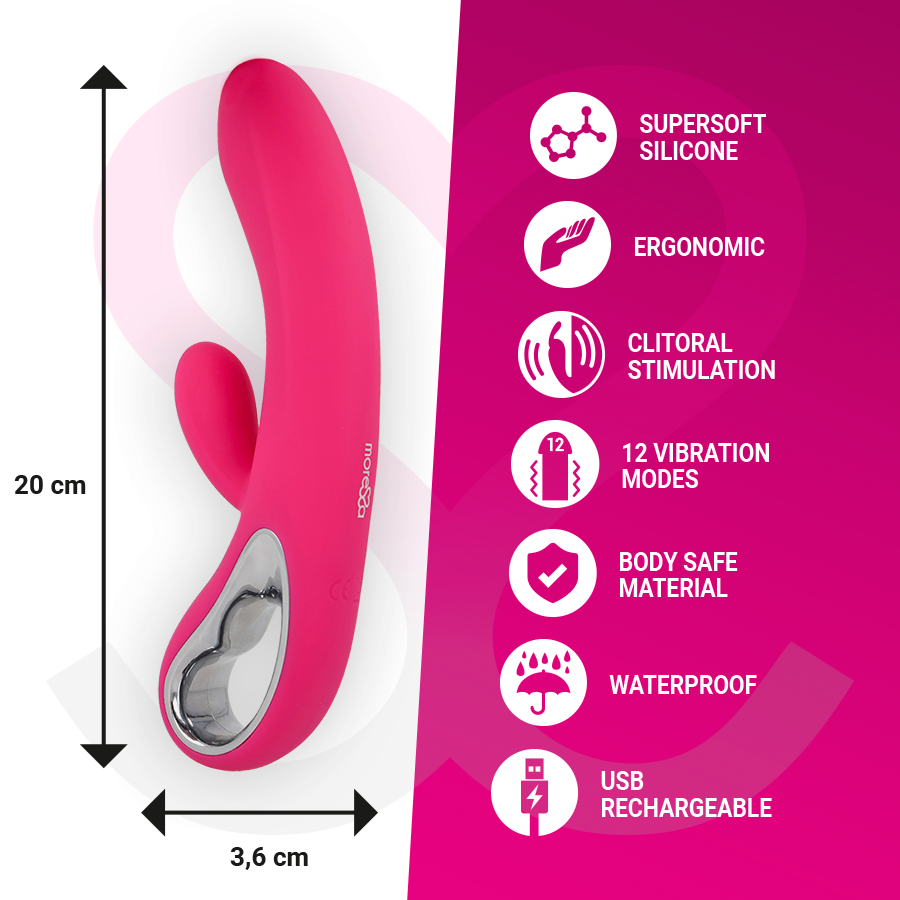 MORESSA - TROY RECHARGEABLE EN SILICONE PREMIUM VIBROMASSEUR RABBIT