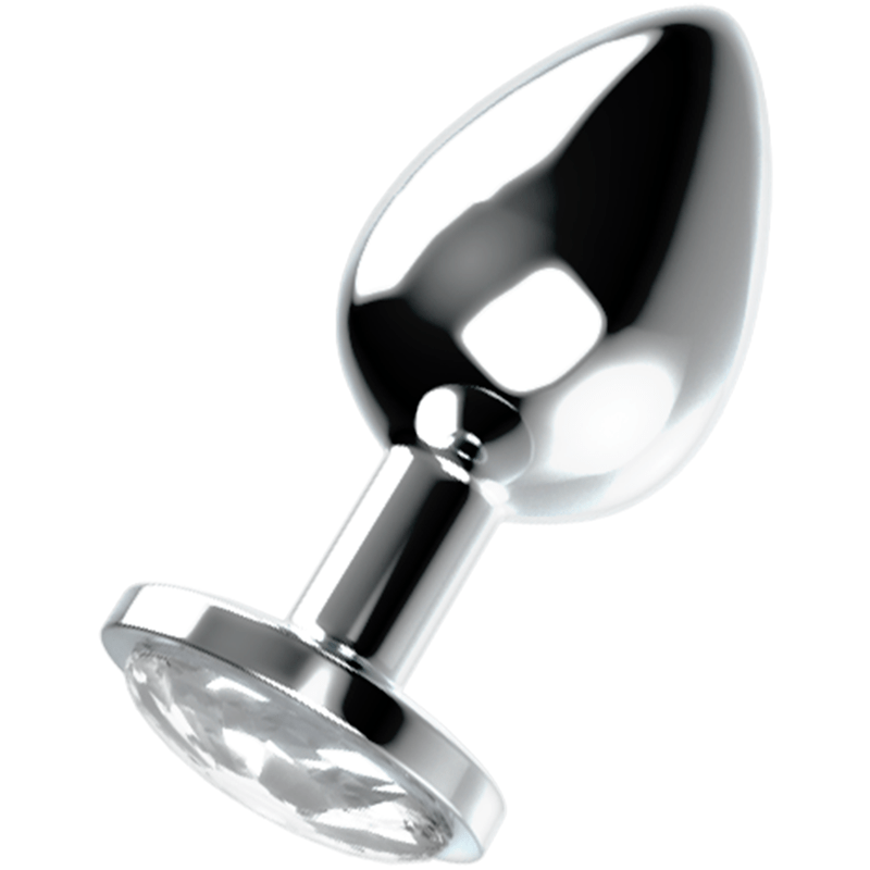 OHMAMA ANAL L / Blanc OHMAMA - PLUG ANAL AVEC CRISTAL TAILLE L